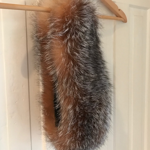 SURELL GENUINE CRYSTAL FOX FUR HEADBAND/COLLAR - Picture 2 of 11